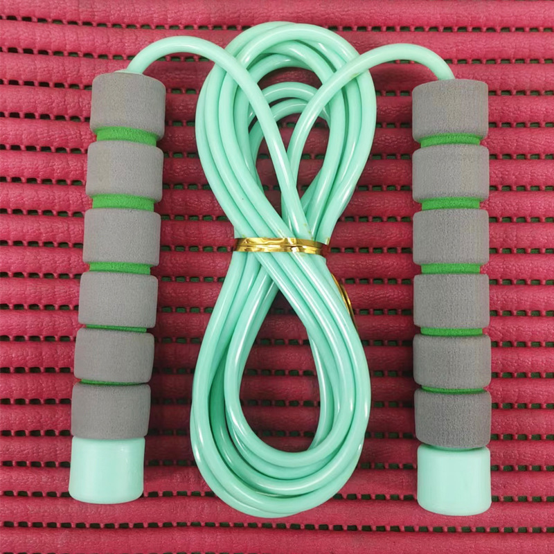 小学生中考训练防滑泡棉小手柄不绕绳不打结调节儿童专用跳绳