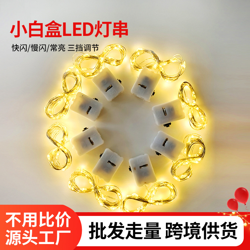 led小彩灯串花束装饰氛围彩灯条小灯串发光快闪三挡调节铜丝灯串