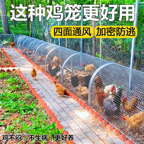 鸡笼子家用室外大号走地鸡笼圆形养殖用室外加密铁丝网防黄鼠狼