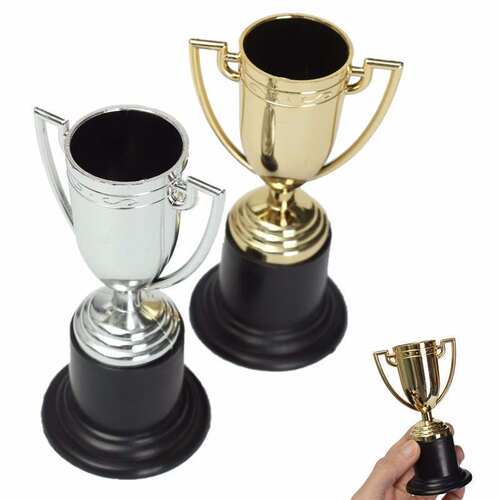 Mini Silver Trophy Football Soccer Cup Gold Silver Perfect f