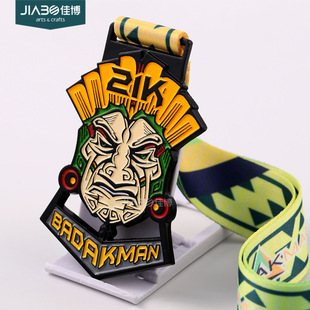 金属烤漆奖牌定做 复古外贸运动会跑步奖牌 马拉松完赛奖牌定制