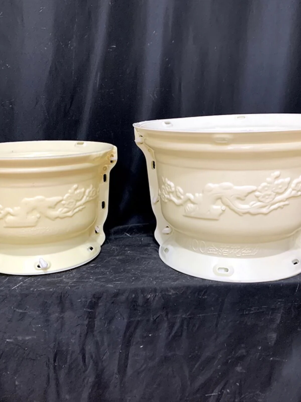 底部灌浆水泥花盆模具圆形模型园林盆栽塑料自制种花建筑模板