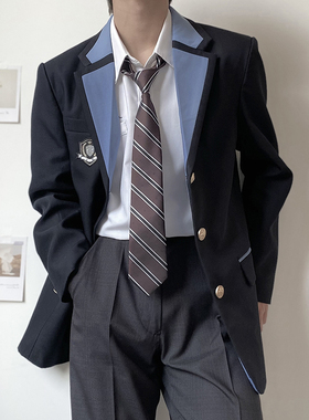 今治图南馆原创龙泽川藏jk/dk西装外套制服日系学院风校供感西服