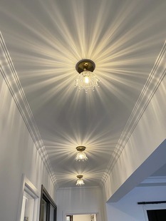 法式 入户玄关灯阳台吸顶灯创意衣帽间灯 轻奢led过道灯走廊灯个性