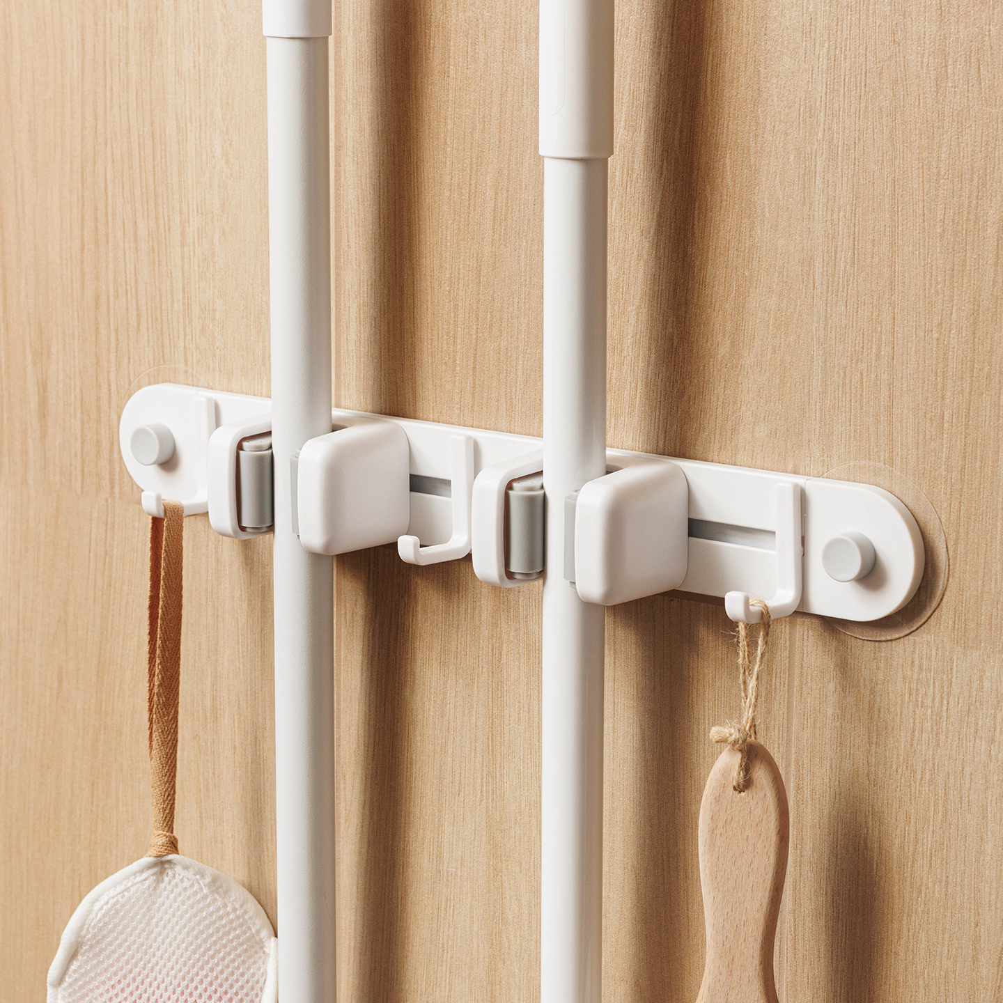 拖把壁挂夹挂扫把拖布免打孔拖把夹挂钩固定架卫生间墙上收纳神器