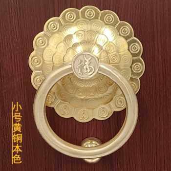 仿古铜环门拉手木门铜配件圆环大门铜拉手把手多层叠式环门铜装.