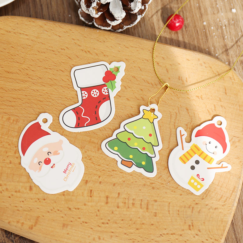 圣诞节挂牌圣诞老人树卡片烘焙