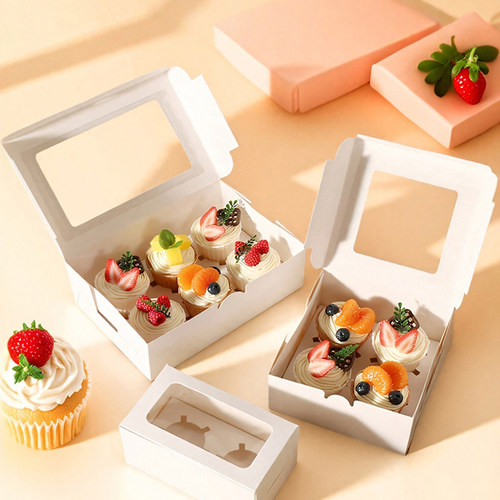纸杯蛋糕包装盒马芬盒蛋挞打包盒