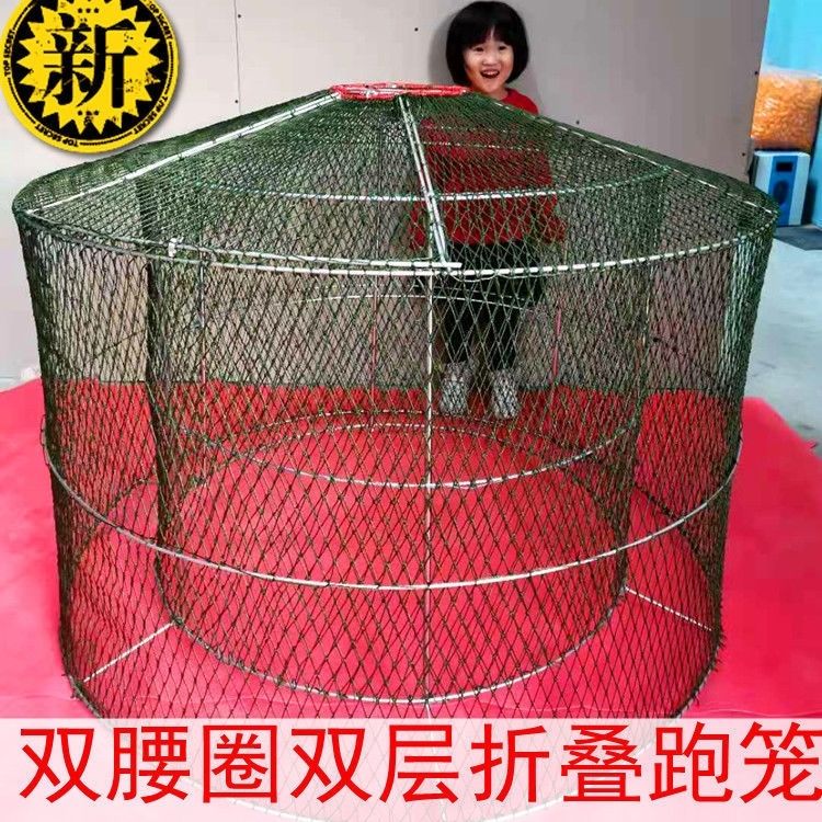 斗鸡折叠跑笼鸡笼用品双层折叠训练家用体力组装耐力养殖包邮