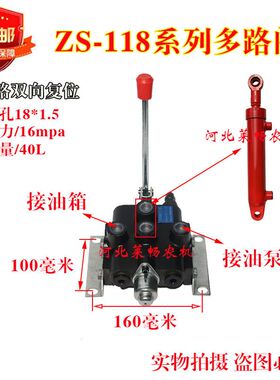 ZS-118系列多路阀换向阀液压分配器手动一至五联阀油缸液压阀包邮