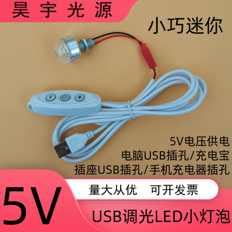 5VLED灯泡usb小射灯手工DIY小灯图片
