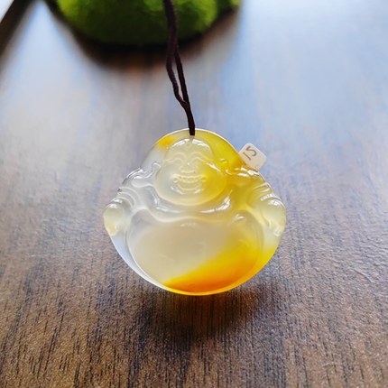 有证书可查询肚里藏金精品黄龙玉佛公18#弥勒佛大肚佛32*35*10