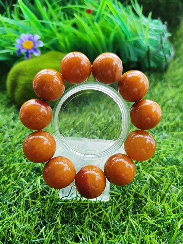 黄龙玉籽料手串天然正品云南黄龙玉手串鸡油黄手链老坑老料20mm