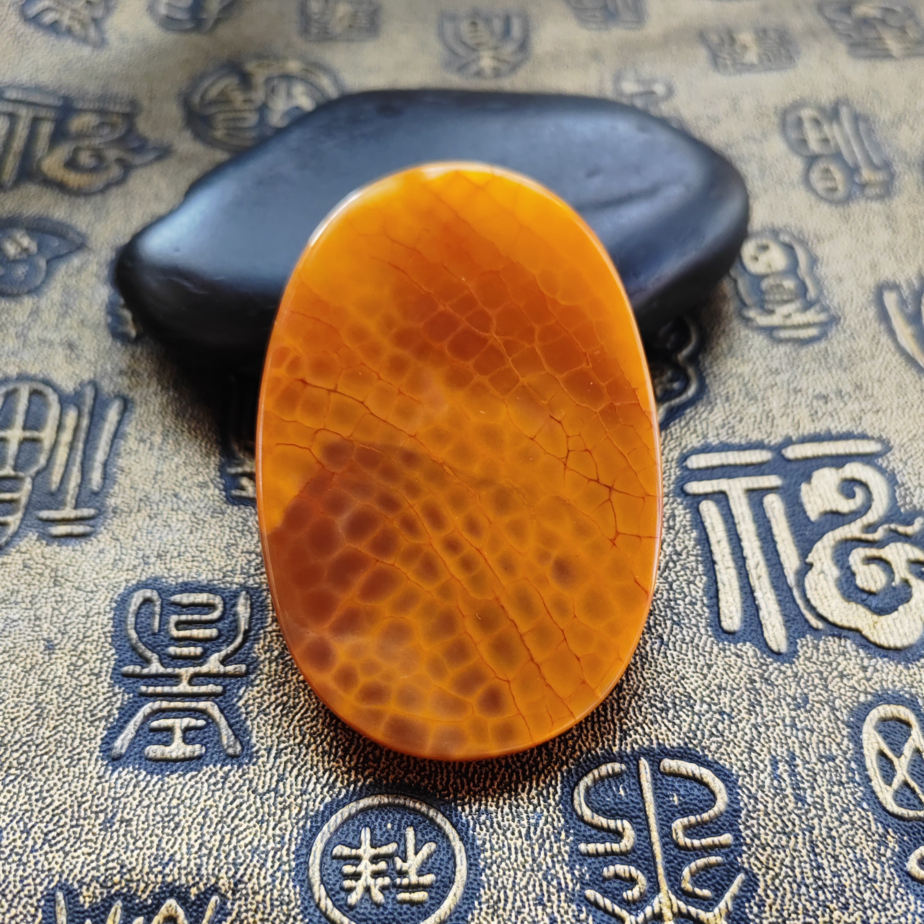 有证书孤品收藏级哥窑纹无事牌糖心料A货纯天然玉石正品黄龙玉