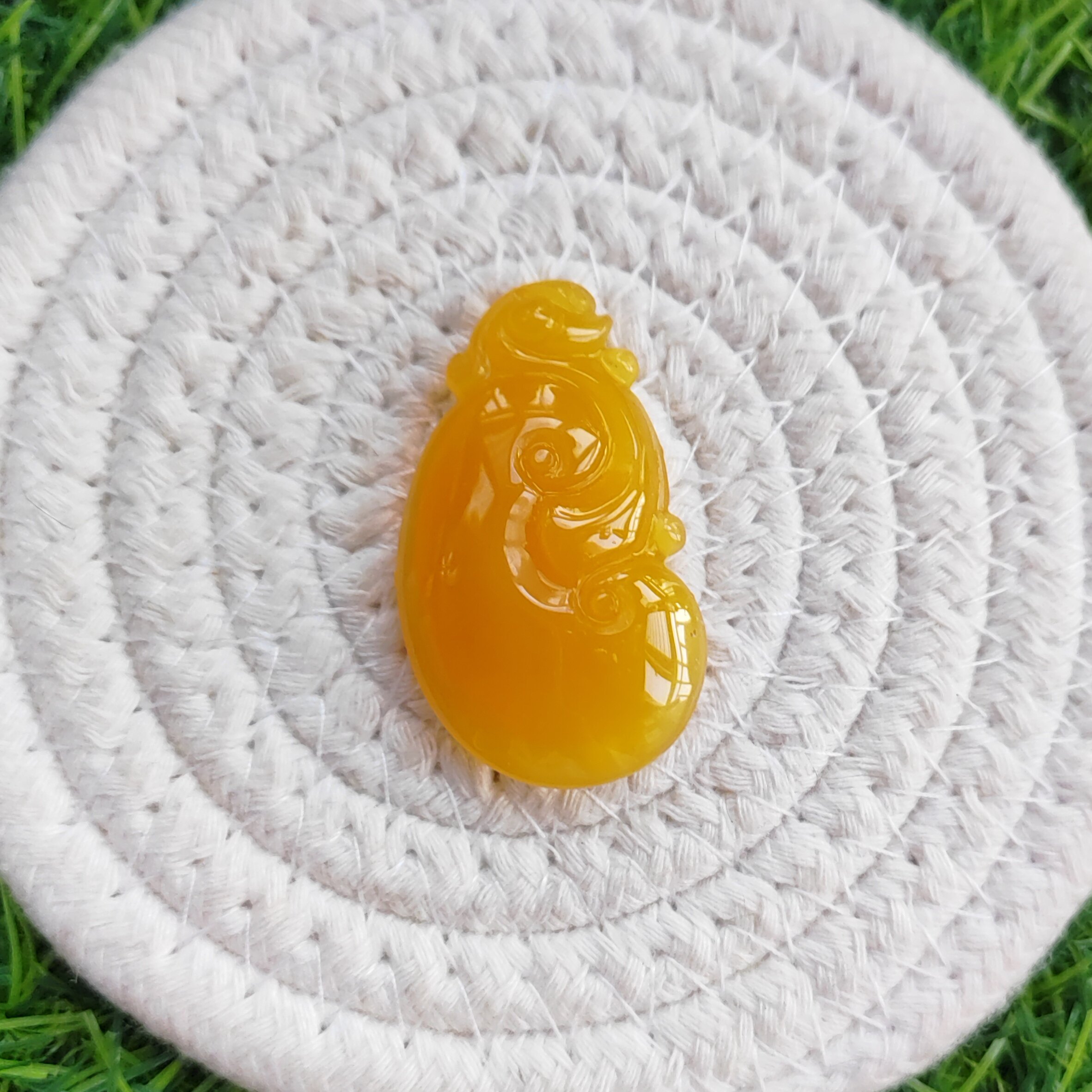 有证精品金黄无杂玉如意A级纯天然玉石官方正品黄龙玉如意43*24*9