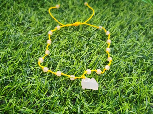 抱元守固秋季必戴金黄编绳貔貅脚链天然玉石正品黄龙玉送女友女儿