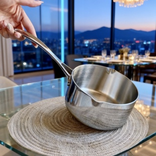 304不锈钢迷你小奶锅不粘锅浇油锅小锅宝宝辅食锅10/14cm