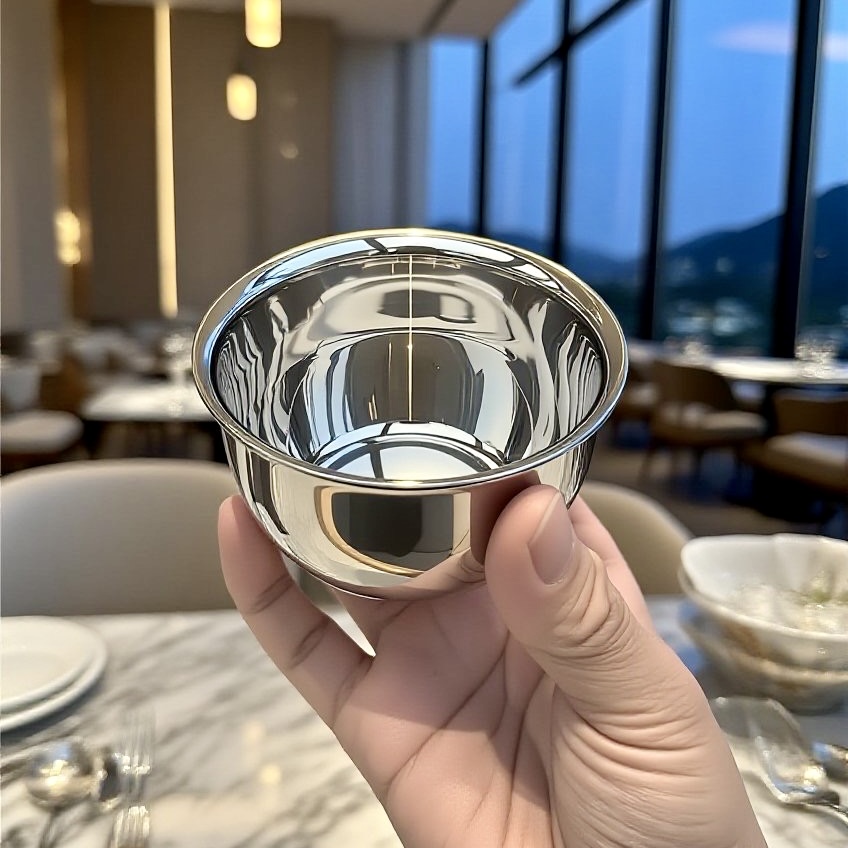 304不锈钢酒杯加厚实心轻奢