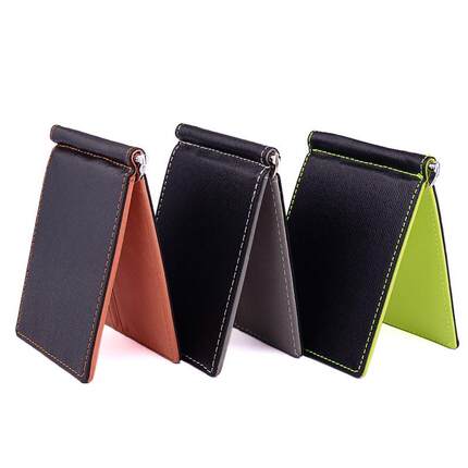 male genuine leather wallets money clip钱包 men short wallet