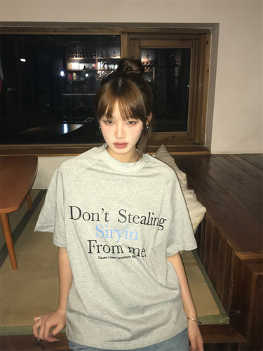 SIRYIN美式街头标语夏季潮牌短袖