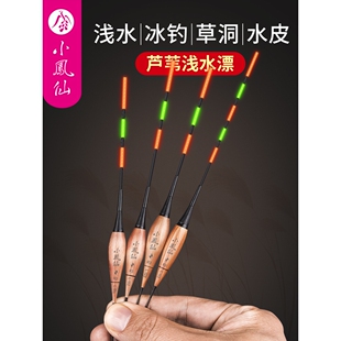 小凤仙浅水芦苇夜光漂短鲫鱼漂日夜两用高灵敏浮漂渔具 浅水漂