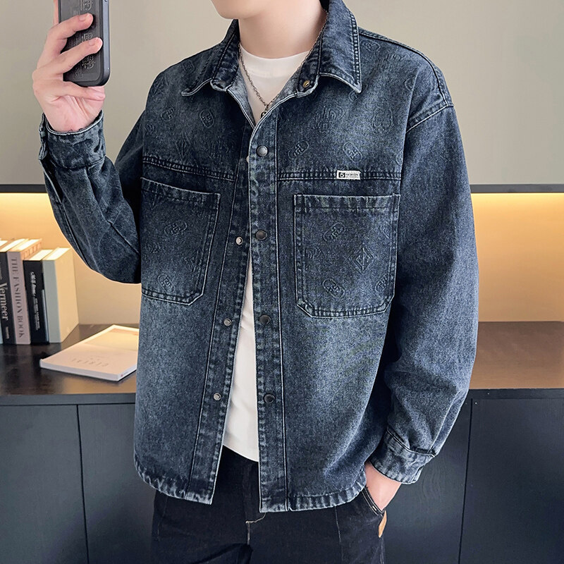 牛仔外套男士春秋季2025新款潮牌痞帅高级感休闲工装夹克男装秋冬