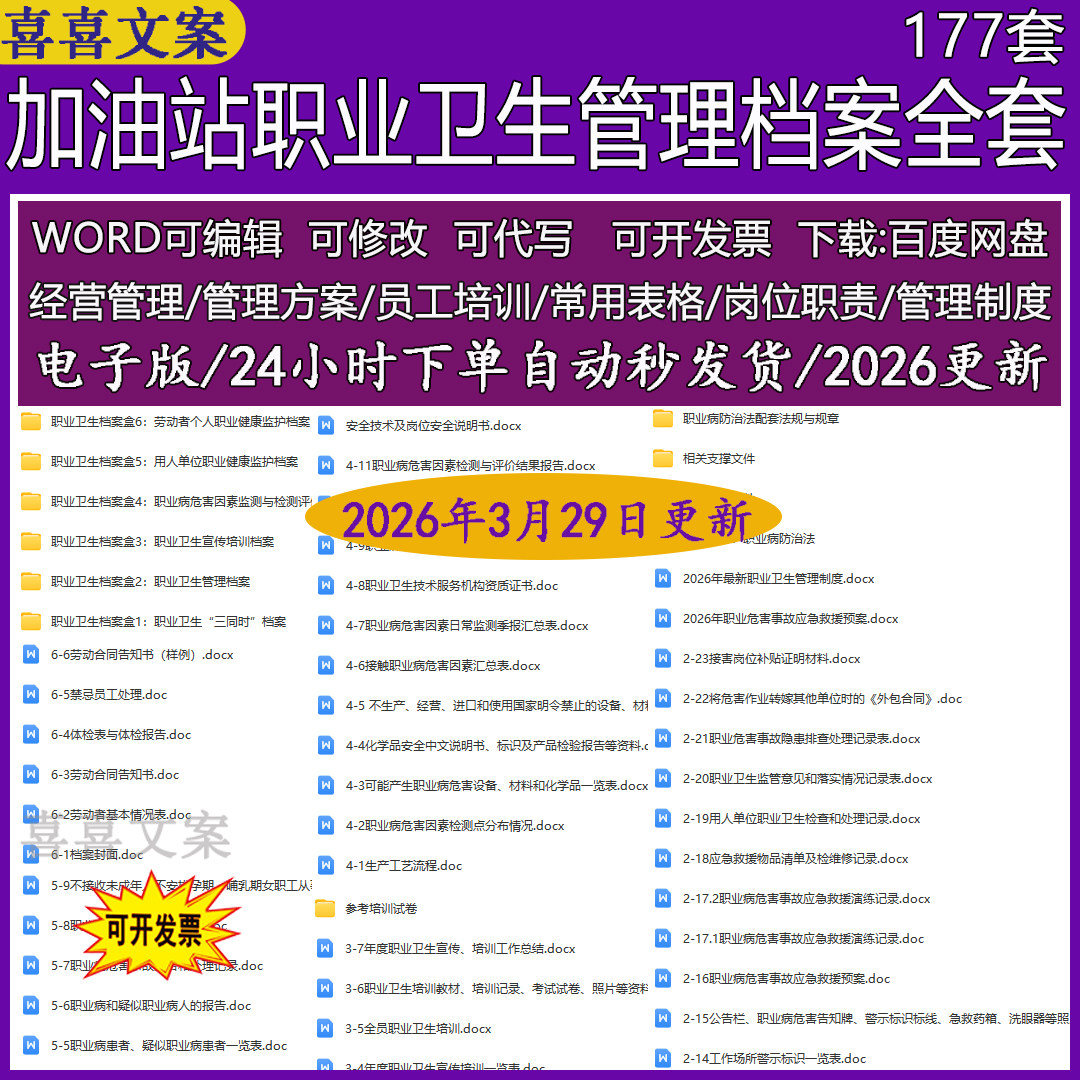 加油站职业卫生管理档案职业病防治法规章制度及应急救援演练记录