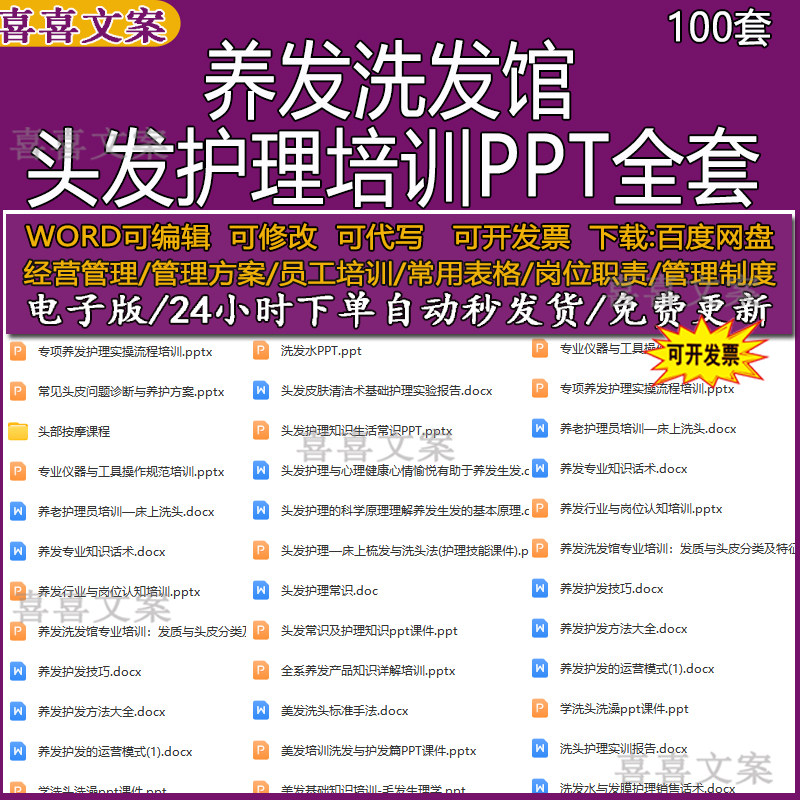 养护发馆头发护理知识视频教程防脱发培训PPT课件头疗手法课程
