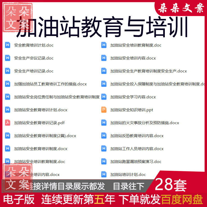 加油站员工教育与培训档案制度安全教育培训计划跑冒漏油预案演习