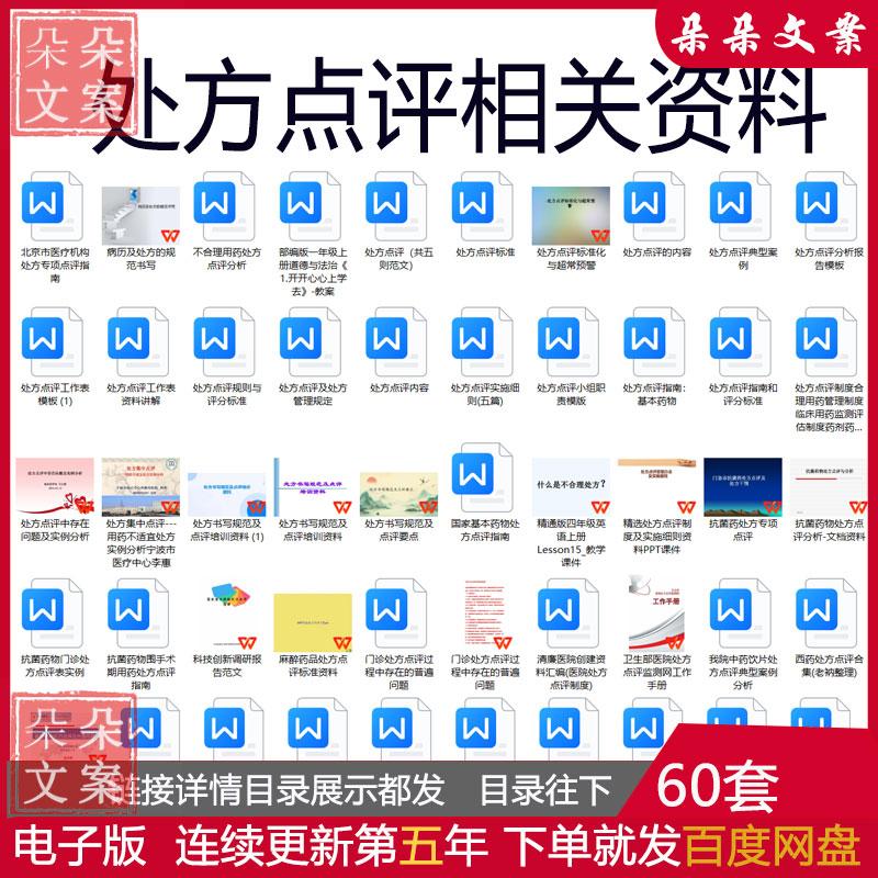 医院处方审核管理制度资料医院处方点评制度及处方点评奖惩制度