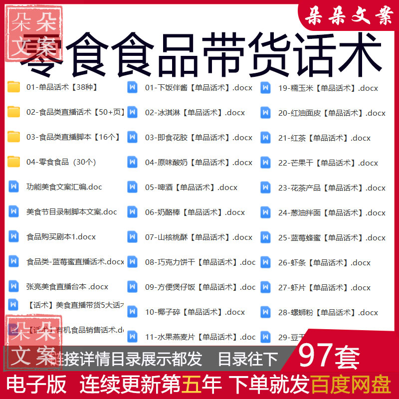 零食食品行业销售直播带货话术脚本单品带货话术美食直播策划方案图片
