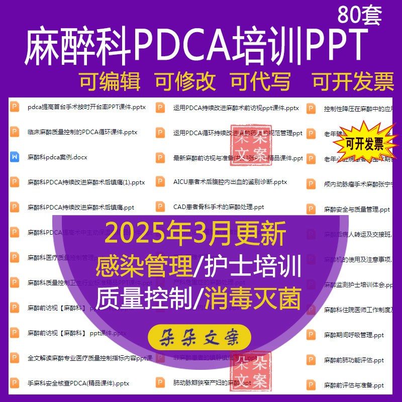 麻醉科PDCA培训手麻手术室术前访视质量管理提升管理PPT课件模板
