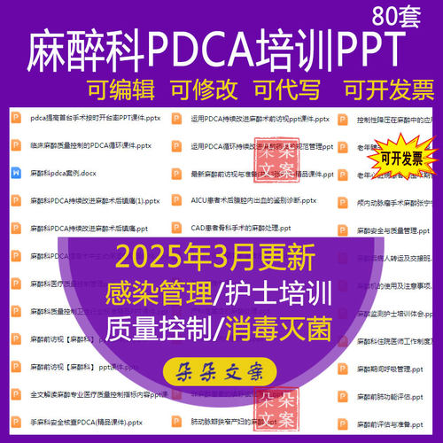 麻醉科PDCA培训手麻手术室术前访视质量管理提升管理PPT课件模板