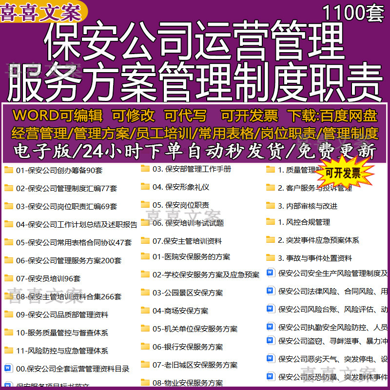 保安公司管理服务方案薪酬绩效管理制度岗位职责应急预案培训计划