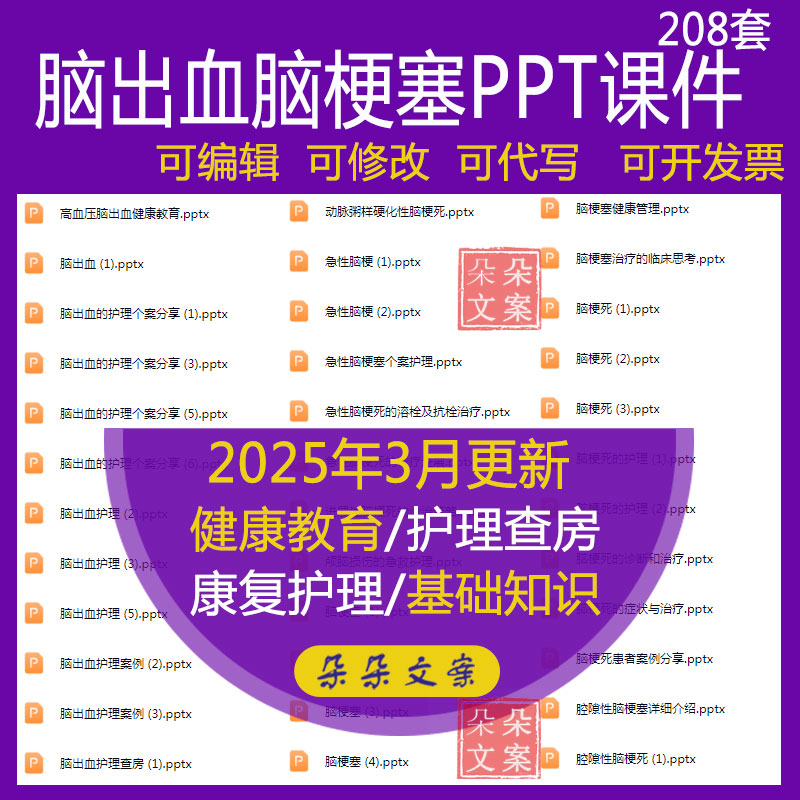 脑出血脑梗塞脑卒中护理个案分享及健康教育护理查房急救护理PPT