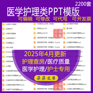 医学护理类ppt医学护理查房品管圈护士专用医疗营销工作汇报模版