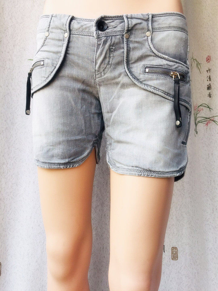 女士牛仔短裤夏新款修身显瘦时尚百搭辣妹小个子纯棉阔腿热裤
