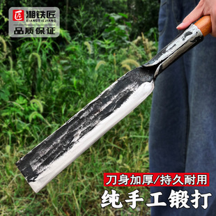 手工锻打砍柴刀高锰钢高硬度老式劈柴刀农村高级一体柴刀农用砍树
