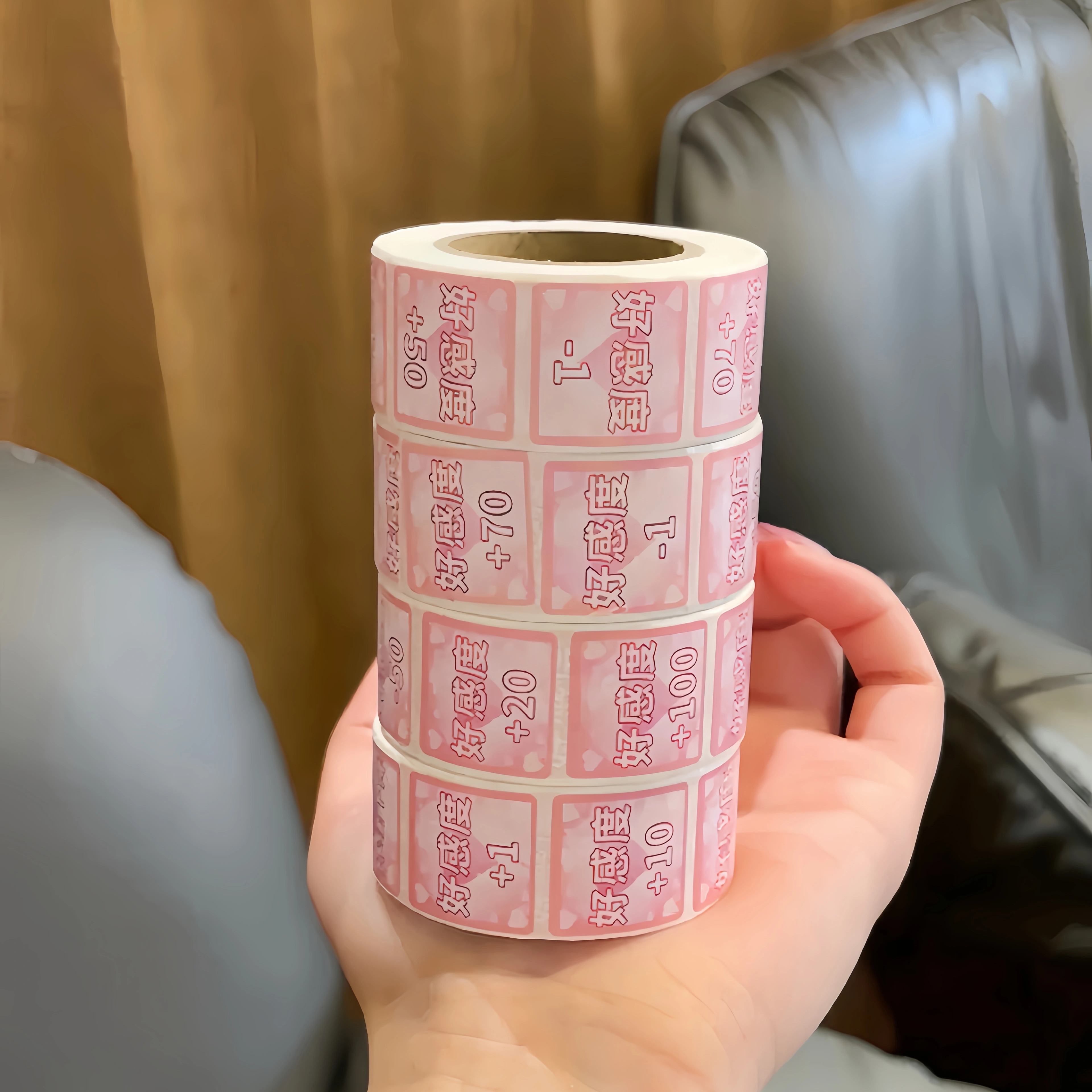 新款好感度表情包卷卷贴趣味手账装饰创意素材标签小礼物diy