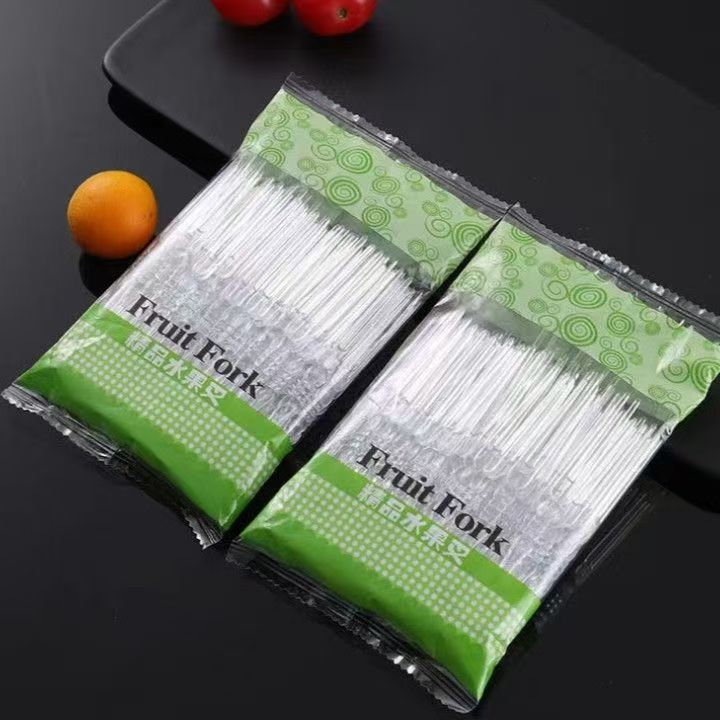一次性加厚塑料水果叉独立包装甜品蛋糕叉商用KTV酒吧批发家用