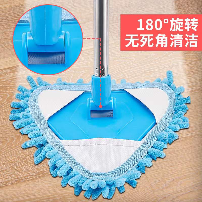 多功能三角拖把打扫卫生间厨房擦玻璃天花板瓷砖棚顶懒人清洁神器
