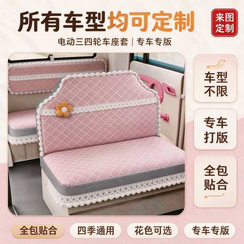 盛昊A7/A9/S6/F3PLUS/闪电/金桔金彭海宝电动三轮车座套通用加厚