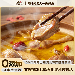 雄二汪集土鸡汤湖北武汉新洲特产罐装汤营养美味速食浓汤罐头煨汤