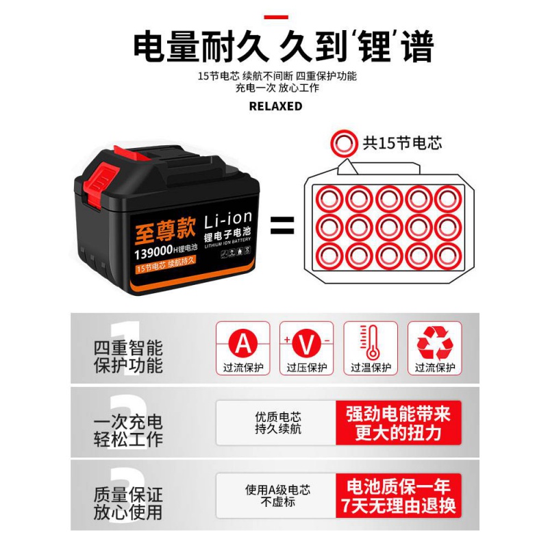 无刷电动扳手电池角磨机电锤锂电池手电钻牧田款大艺款通用电池|ruв категории оборудование/инструменты, электрический инструмент, электрический ключ, Другие электрический ключ - от Buy2taobao.com для оказания профессиональной услуги покупки агента Taobao