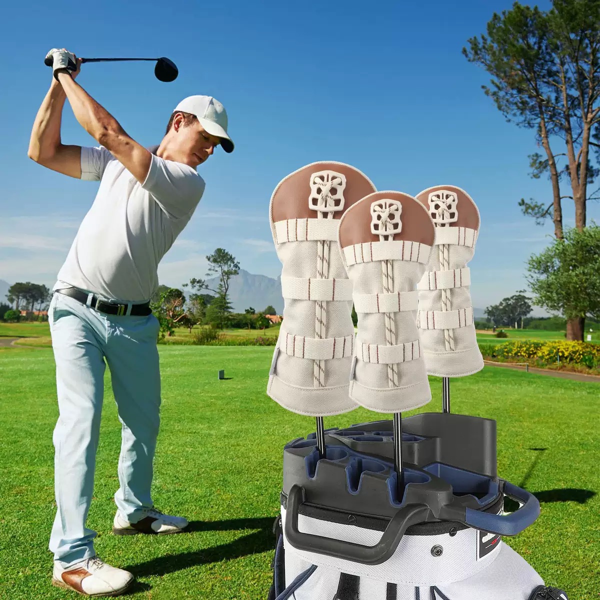 多功能高尔夫木杆套杆