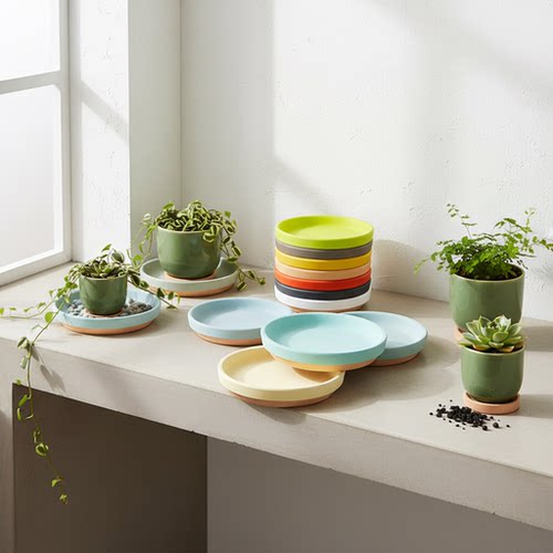 花盆彩色底托盘ins园艺