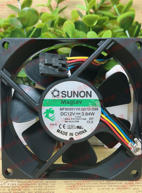 建准SUNON MF80201VX-Q010-S99 8020 8cm 12V 3.84W 4线戴尔风扇