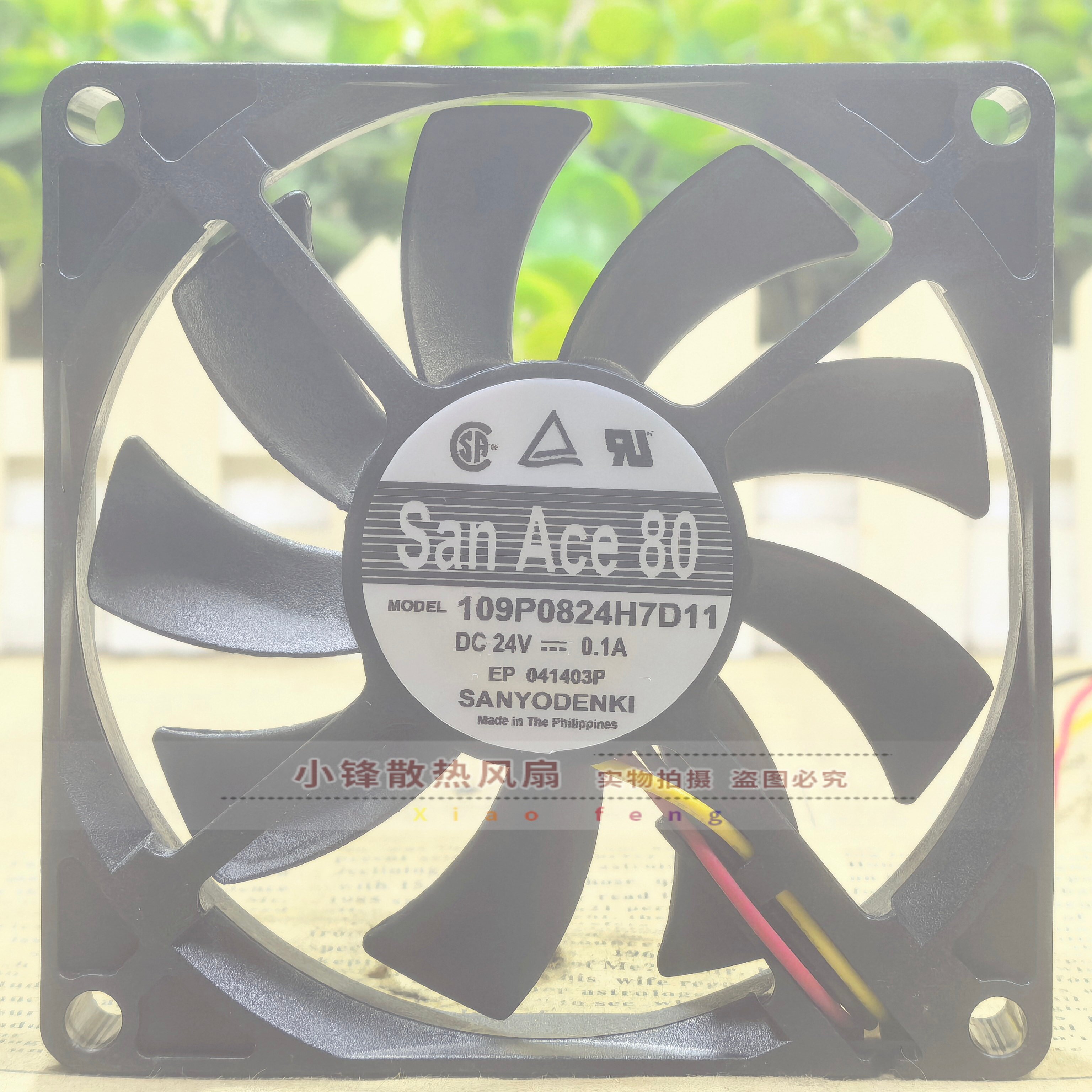 全新Sanyo三洋 109P0824H7D11 24V 0.1A 8015 8CM 变频器散热风扇