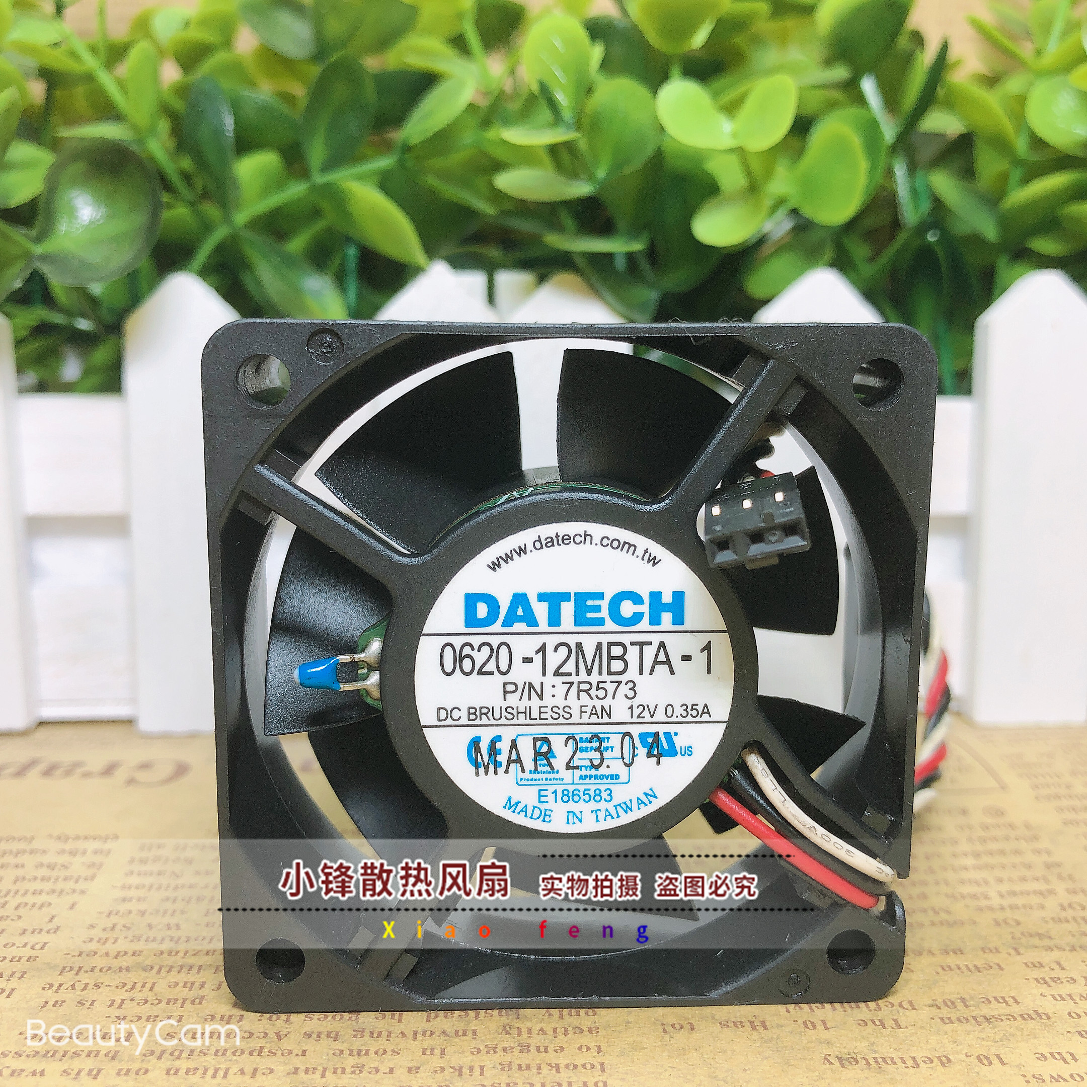 原装DATECH 0620-12MBTA-1 12V 0.35A 6CM 6020 3线 散热风扇