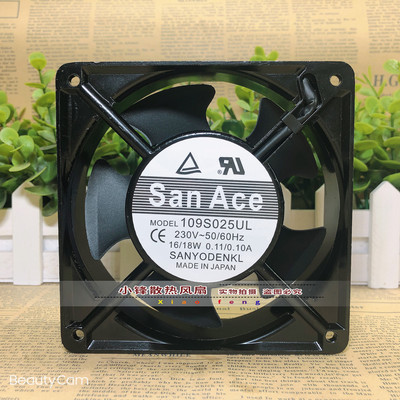 全新三洋SANYO 109S025UL 230V 12038 12cm 散热风扇 轴流风机